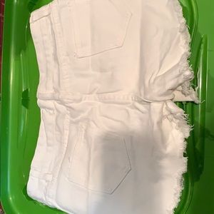 white jean shorts